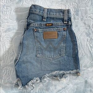 Wrangler Women's Distressed Blue Jean Shorts
